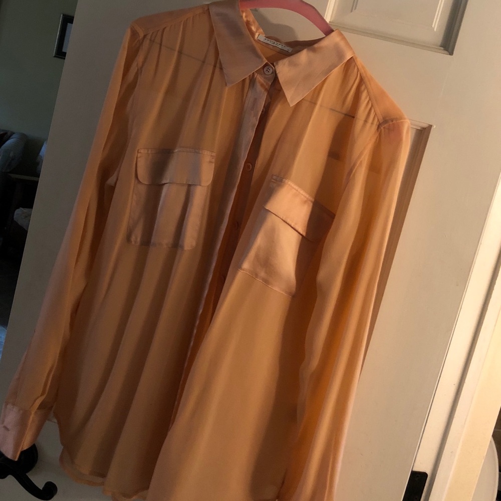EQUIPMENT femme-Sheer and silk blouse